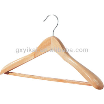 Anti slip natural wooden coat hangers